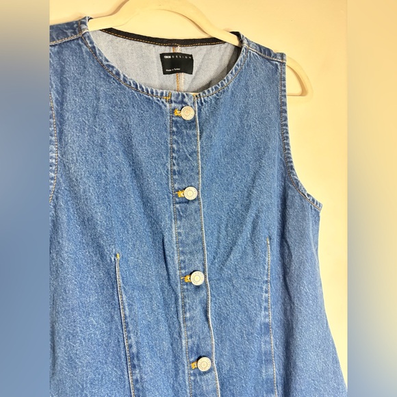 Spring Blue Denim Maxi Dress - Picture 6 of 7